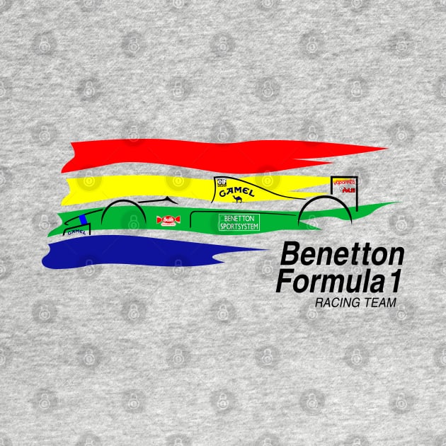 Benetton F1 Team 90's Motorsport Art by San Studios Company